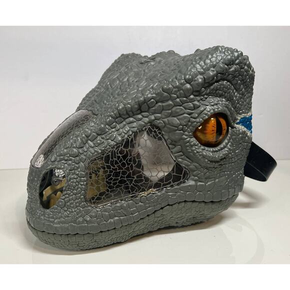 Jurassic Park VELOCIRAPTOR BLUE Dinosaur Mask with Sound - ROARS! - Picture 2 of 6